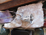 Sterling Silver Filigree Bell Vintage Pendant Necklace
