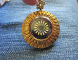 Vintage Ernest Borel Gold Kaleidoscope Cocktail Pendant Watch