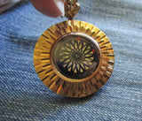 Vintage Ernest Borel Gold Kaleidoscope Cocktail Pendant Watch