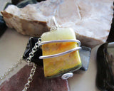 Bumble Bee Jasper Natural Crystal Pendant Necklace