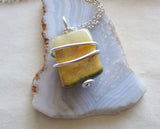 Bumble Bee Jasper Natural Crystal Pendant Necklace