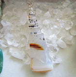 Dendrite Agate Natural Crystal Wire Wrapped Pendant Necklace