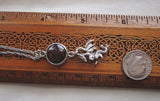 Red Garnet Gemstone Silver Dragon Pendant Necklace