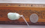 Green Pistachio Calcite Natural Crystal Gemstone Pendant Necklace