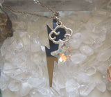 Crystal Aurora Borealis Star Lightning Bolt Pendant Necklace