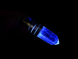 Light Up Blue LED Quartz Crystal Pendant Necklace