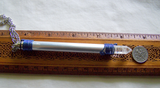 Water Element Light Up Blue Quartz Crystal Wand Pendant