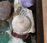 Antique Glass Monocle Magnifier Celtic Knot Pendant Necklace