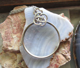 Antique Glass Monocle Magnifier Celtic Knot Pendant Necklace