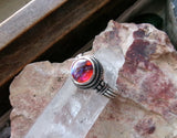 Dragon's Breath Opal Bohemian Glass Sterling Silver Ring