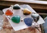 Vintage Egyptian Scarab Gemstone Heart Sterling Silver Bracelet