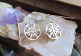 Sterling Silver Snowflake Dangle Earrings