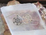 Sterling Silver Snowflake Dangle Earrings