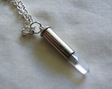 Angel Phantom Quartz Crystal Bullet Jewelry Pendant