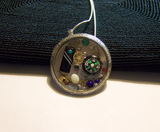 Compass View Steampunk Watch Works Pendant