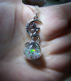 Faery Glass Ball Floating Orbs Glow in the Dark Pendant Necklace