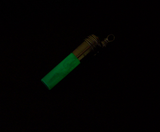 Glow in the Dark Glass Vial Quartz Crystals Bullet Pendant Necklace