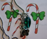 Candy Cane Jingle Bell Pendant