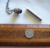 Rose and Lavender Herbal Bullet Jewelry Pendant Necklace