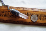 Natural Blood Crystal Lepidochrosite Quartz Leather Bullet Pendant