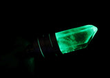 Green Light Up Natural Quartz Crystal Pendant Necklace