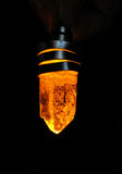 Golden Yellow LED Light Up Natural Quartz Crystal Pendant Necklace