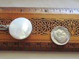 Mother of Pearl Moon Maiden Natural Pendant Necklace