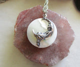 Mother of Pearl Moon Maiden Natural Pendant Necklace