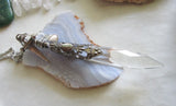 Time Sword Vintage Crystal Prism Pendant Necklace