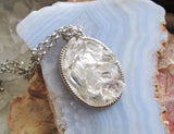 Natural Quartz Crystals Pavè Setting Pendant Necklace