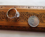 Cat's Eye Moonstone Natural Gemstone Sterling Silver Ring Size 6