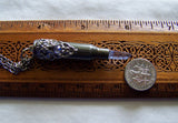Indigo Aura Quartz Filigree Bullet Jewelry Pendant Necklace