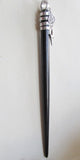 Natural Black Carved Horn Lightning Star Wand Pendant Necklace